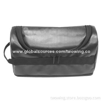 Toiletry bag, tarpaulin PVC fabric, with REACH standard